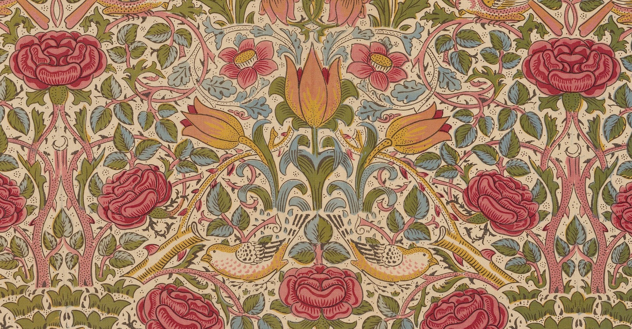 Rose design by William Morris.