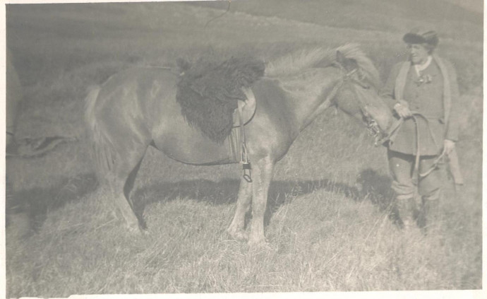 May Morris and pony in Iceland - William Morris Gallery