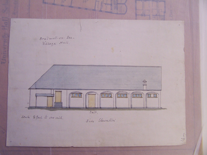Architectural drawing of Bradwell-on-Sea Village Hall