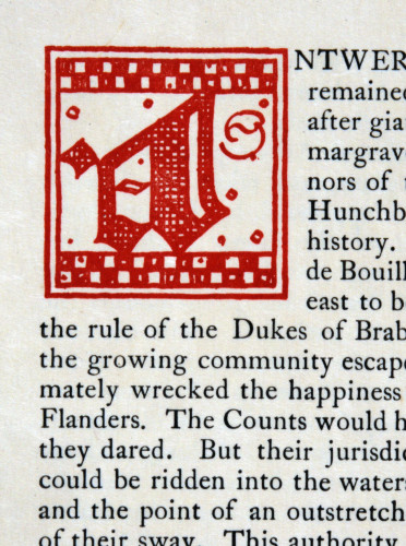 Detail of page showing decorative initial 'A'