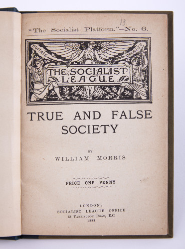 Bound pamphlet True and False Society