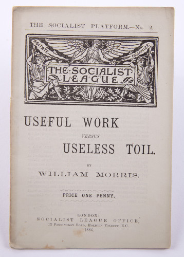 Printed pamphlet Useful Work Versus Useless Toil