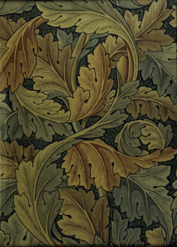 Swirls of large intertwined leaves in shades of brown and green