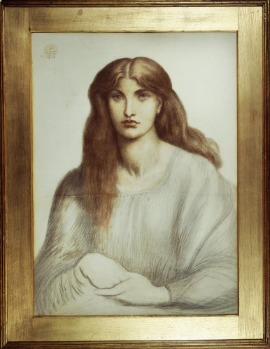 Chalk drawing of a woman