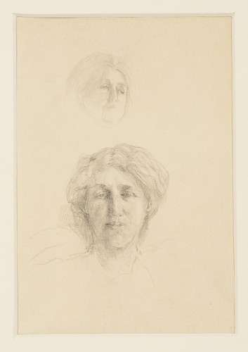 Pencil drawings of May Morris