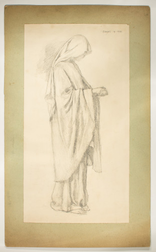 Study of standing draped figure