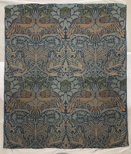 Peacock and Dragon woven wool - William Morris Gallery