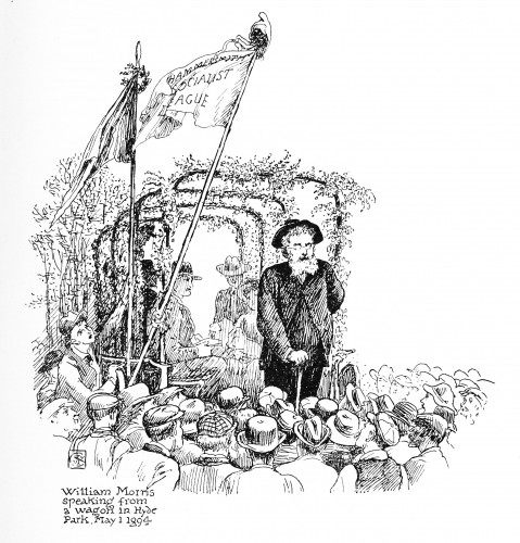 Illustration on Page 15: William Morris Speaking from a Wagon in Hyde Park, May 1 1894