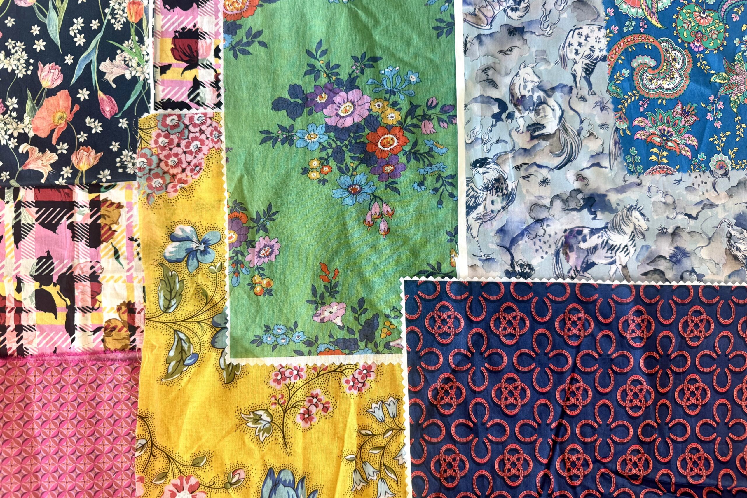 Collage of Tana Lawn print