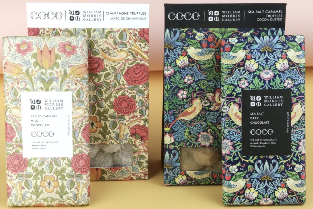 Packaged chocolates from coco chocolatier