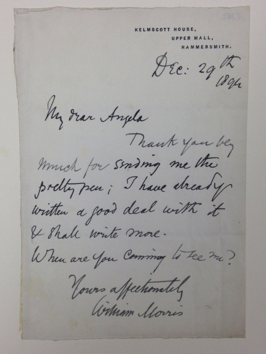 letter from William Morris to Angel Mackail